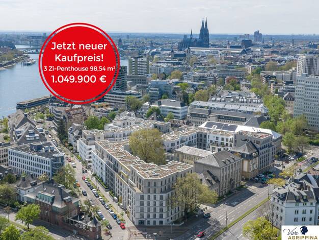 Penthouse zum Kauf - Erstbezug 1.049.900 € 3 Zimmer 98,5 m² 5. Geschoss Neustadt-Nord Innenstadt 50668