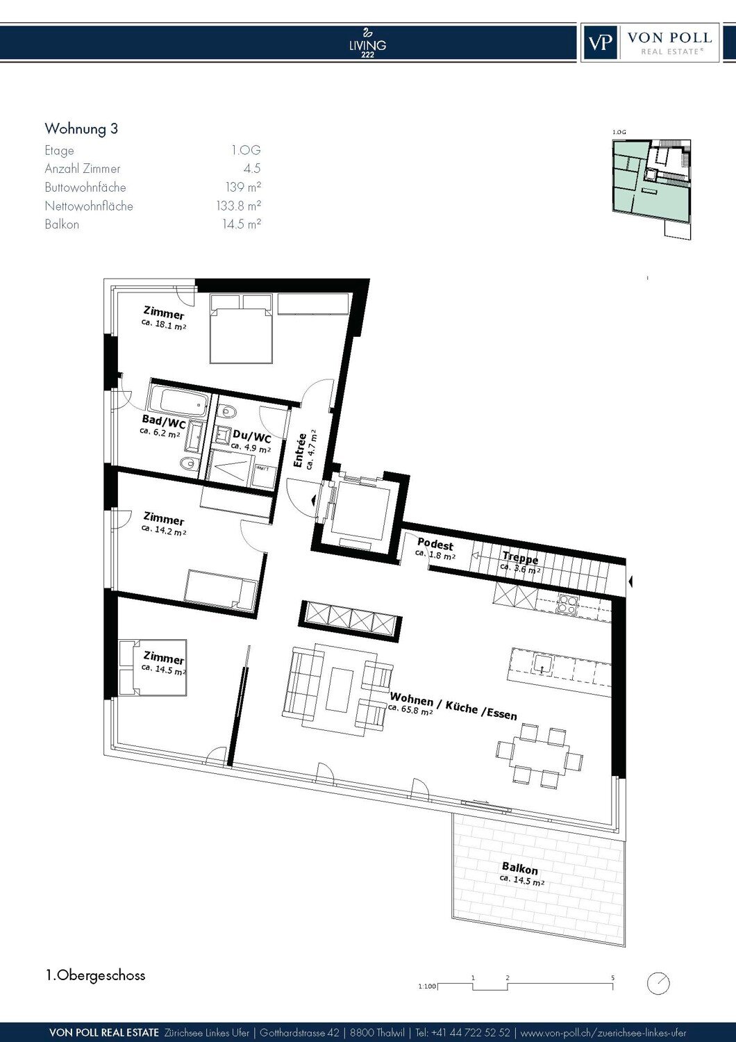 Wohnung zum Kauf 2.480.000 CHF 4,5 Zimmer 133,8 m²<br/>Wohnfläche Horgen 8810