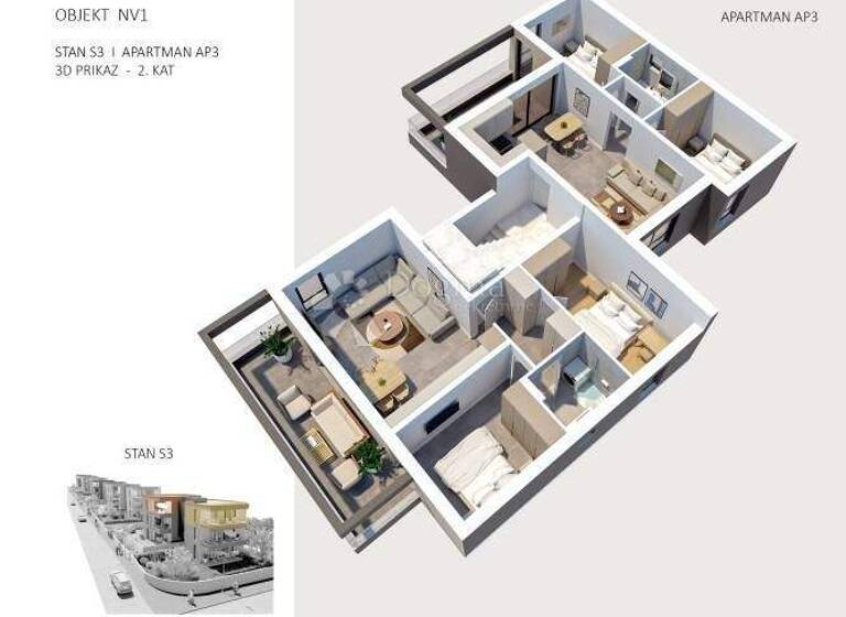 Wohnung zum Kauf 255.000 € 3 Zimmer 70 m² 2. Geschoss Novalja