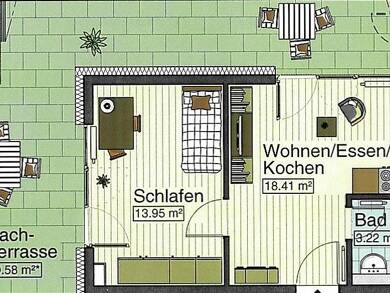 Studio zur Miete 960 € 2 Zimmer 50,9 m² 5. Geschoss frei ab 01.11.2025 Stadtmitte Neu-Ulm 89231