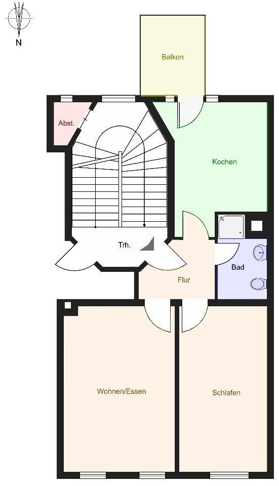 Wohnung zur Miete 350 € 2 Zimmer 50 m²<br/>Wohnfläche EG<br/>Geschoss Vetterstraße 58 Lutherviertel 221 Chemnitz 09126