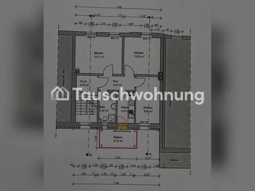 Wohnung zur Miete Tauschwohnung 855 € 3 Zimmer 55 m² 1. Geschoss Bockenheim Innenstadt II 60486