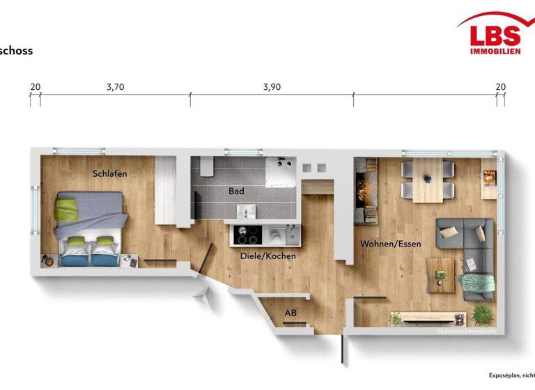 Wohnung zum Kauf 169.000 € 2 Zimmer 41 m² frei ab sofort Wollmatingen Konstanz 78467