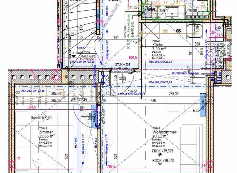 Wohnung zur Miete 812 € 2 Zimmer 60,2 m² Wien 1100