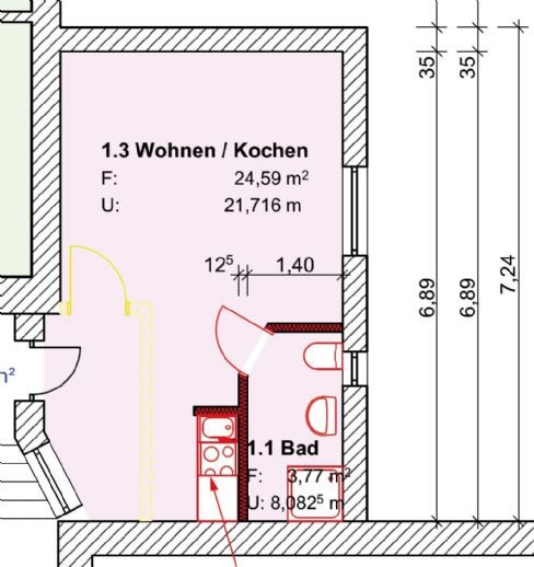 Studio zur Miete 183 € 1 Zimmer 28,2 m²<br/>Wohnfläche EG<br/>Geschoss Schlingmühle 2 Buchholz 31710