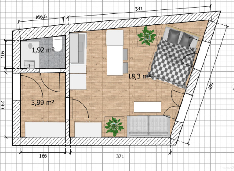 Studio zum Kauf 98.900 € 1 Zimmer 25 m² Sankt Leonhard Graz 8010