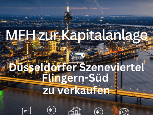 Mehrfamilienhaus zum Kauf als Kapitalanlage geeignet 4.290.000 € 1 Zimmer 1.613 m² 308 m² Grundstück Flingern Nord Düsseldorf 40235