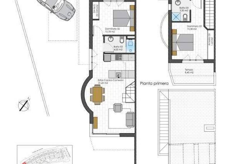 Doppelhaushälfte zum Kauf provisionsfrei 370.000 € 4 Zimmer 114 m² 200 m² Grundstück Canal Tajo-Segura, 9 Pilar de la Horadada 03190