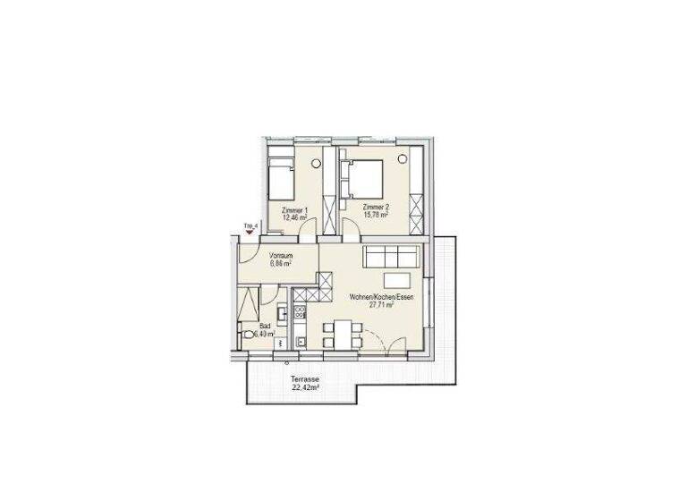 Wohnung zum Kauf 538.000 € 3 Zimmer 69,7 m² Dorf 3a Aldrans 6071