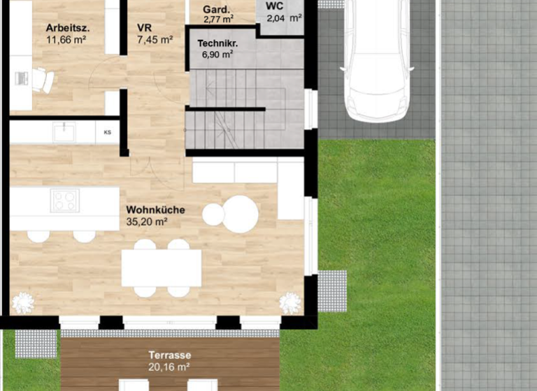 Doppelhaushälfte zum Kauf - Erstbezug 850.000 € 6 Zimmer 149 m² Wien 1220