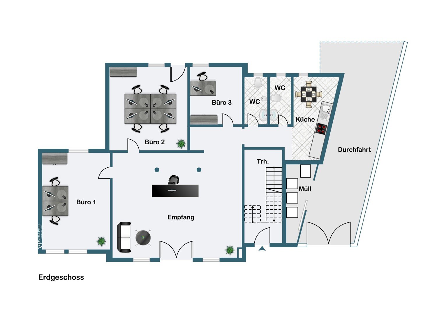 Bürofläche zur Miete 11,78 € 157 m²<br/>Bürofläche Altstadt Lüneburg 21335