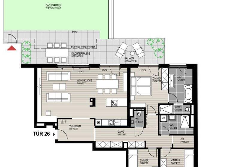 WG-Zimmer zum Kauf - Erstbezug 765.000 € 4 Zimmer 121,7 m² 3. Geschoss Breitenfurter Straße Wien 1120
