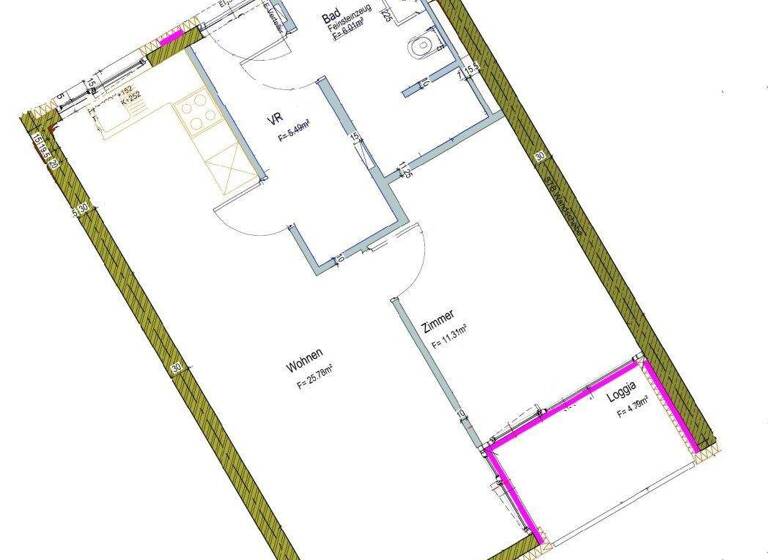 Wohnung zur Miete 586 € 2 Zimmer 48,6 m² 1. Geschoss Oeverseegasse 20 Gries Graz 8020