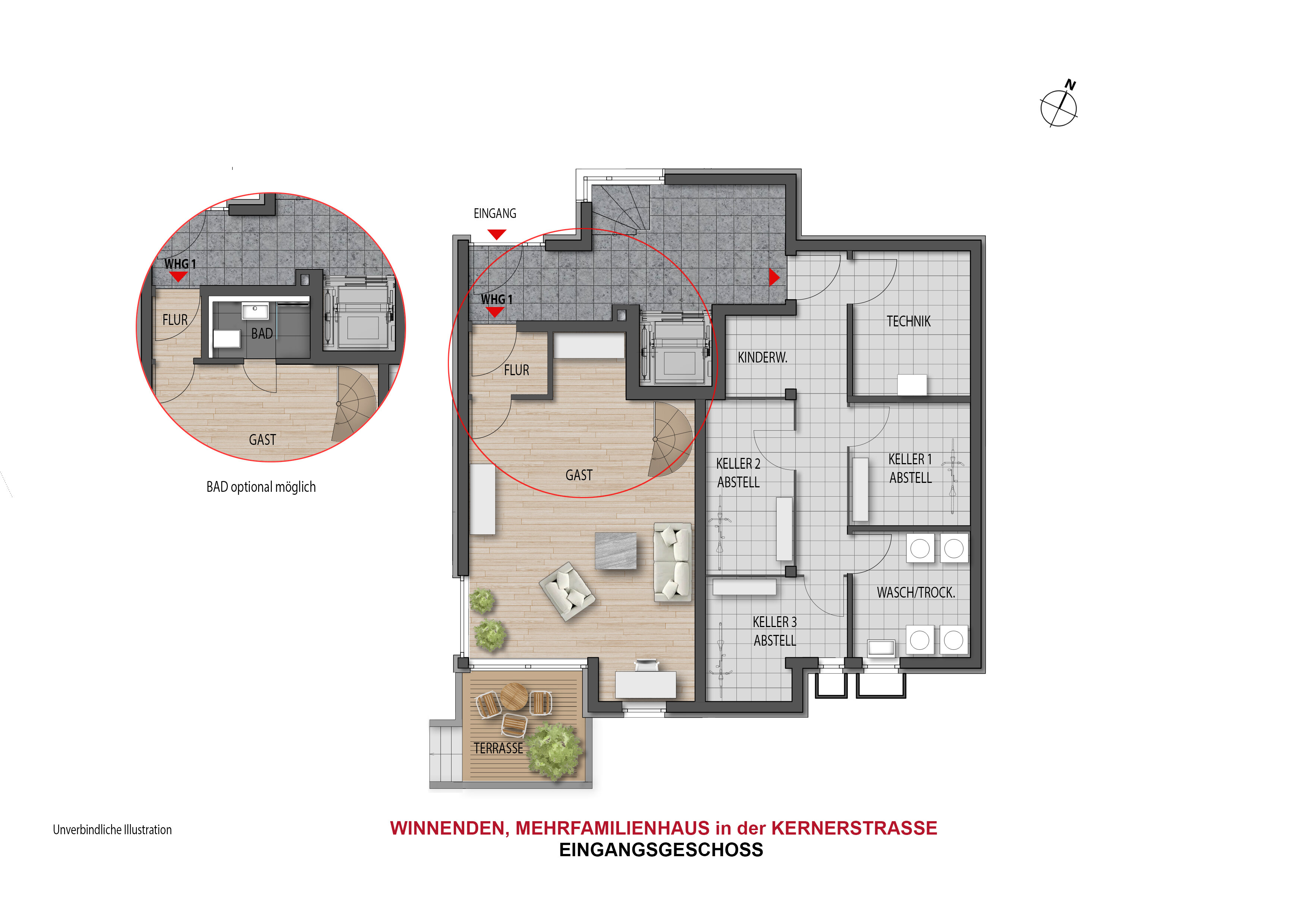 Wohnung zum Kauf 816.000 € 5 Zimmer 137,7 m²<br/>Wohnfläche Kernstadt 3 Winnenden 71364