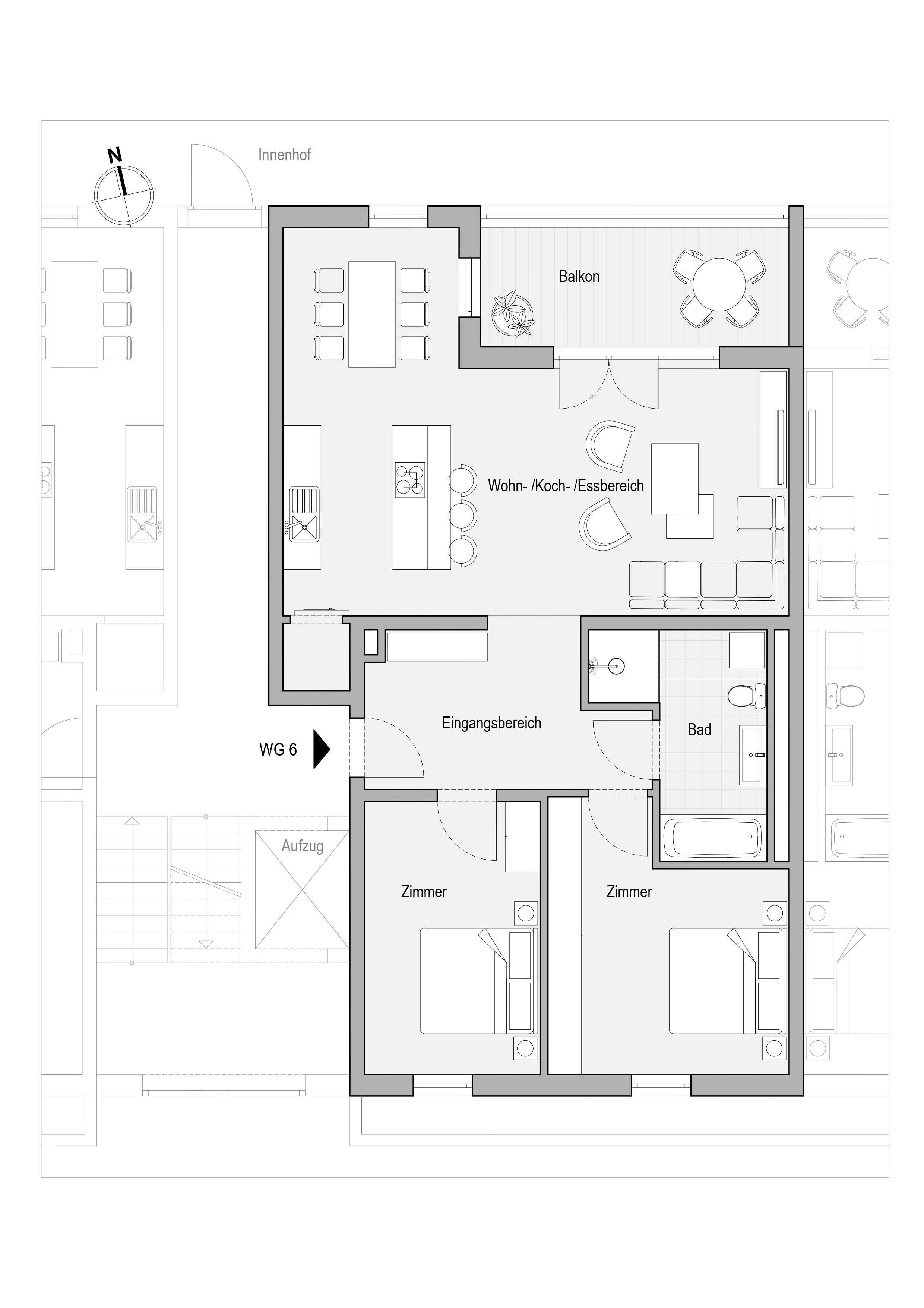 Wohnung zur Miete 1.200 € 3 Zimmer 100 m²<br/>Wohnfläche Bürgerstraße 2 Stadtmitte Cottbus 03046