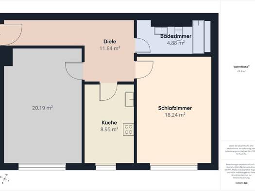Wohnung zum Kauf 150.000 € 2 Zimmer 64 m² Friesenheim/Nord Ludwigshafen am Rhein 67063