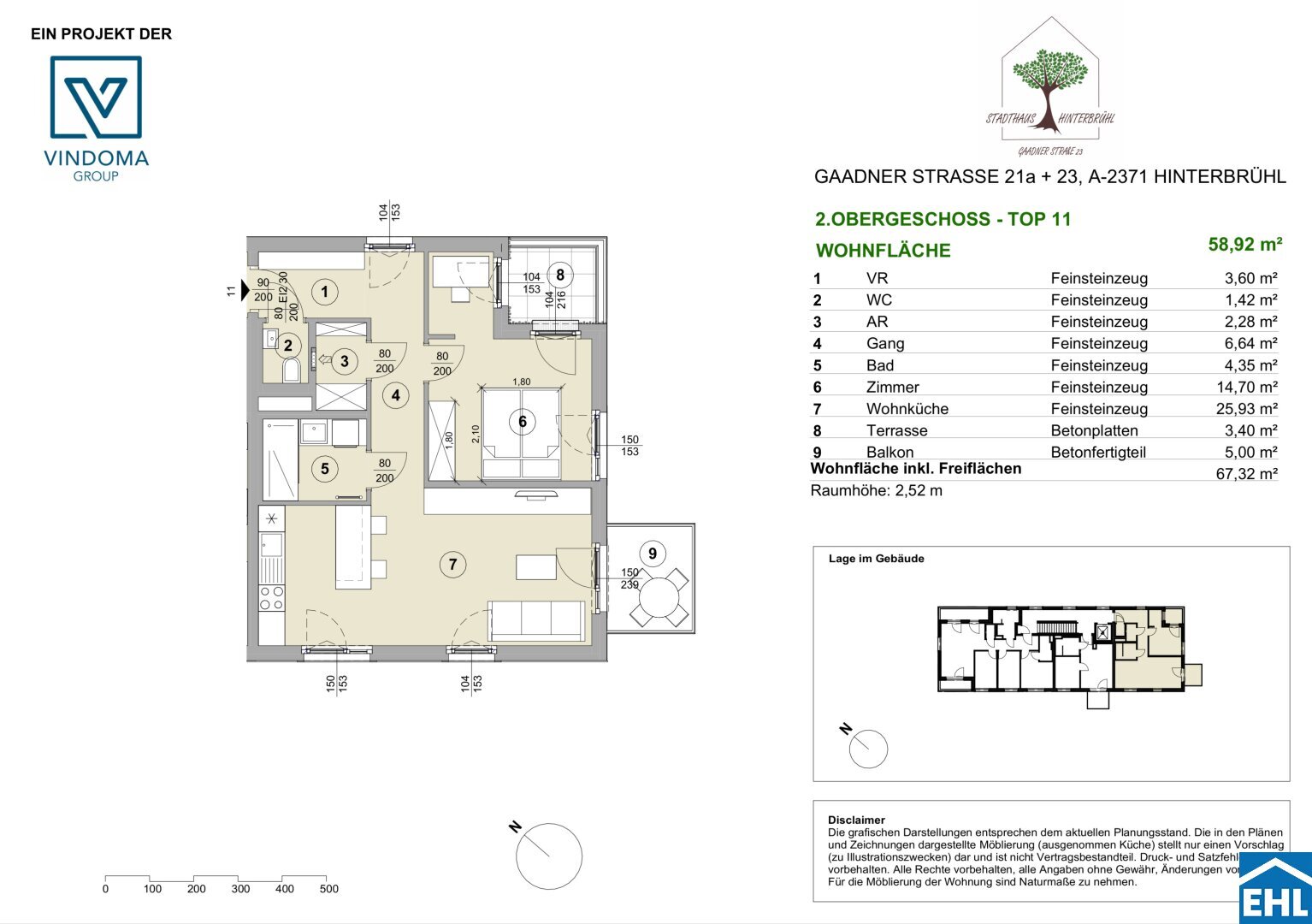 Wohnung zum Kauf 2 Zimmer 58,9 m²<br/>Wohnfläche Gaadner Straße Hinterbrühl 2371