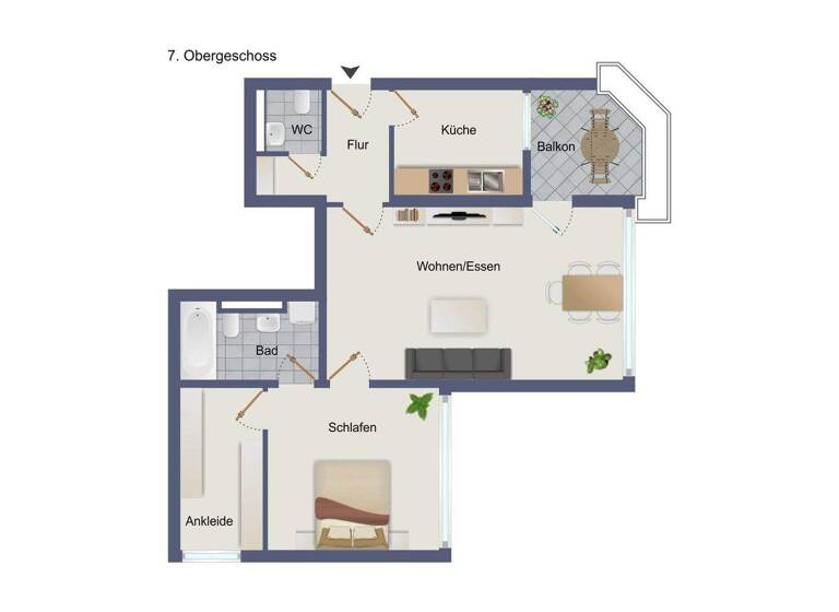 Wohnung zum Kauf 165.000 € 2 Zimmer 66,7 m² 7. Geschoss Kranichstein Darmstadt 64289