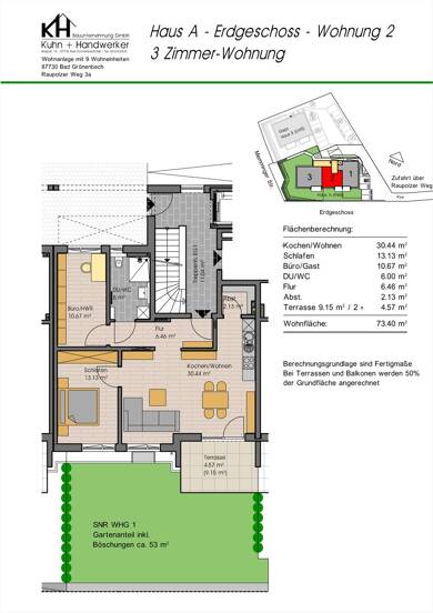 Wohnung zum Kauf 360.000 € 3 Zimmer 73,4 m² frei ab 01.12.2026 Bad Grönenbach Bad Grönenbach 87730