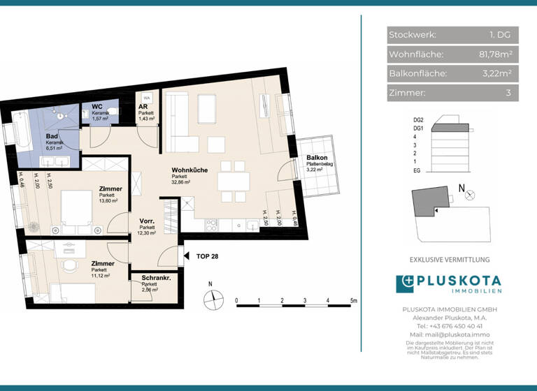 Wohnung zum Kauf 579.000 € 3 Zimmer 81,8 m² 1. Geschoss frei ab 30.04.2026 Wien 1170