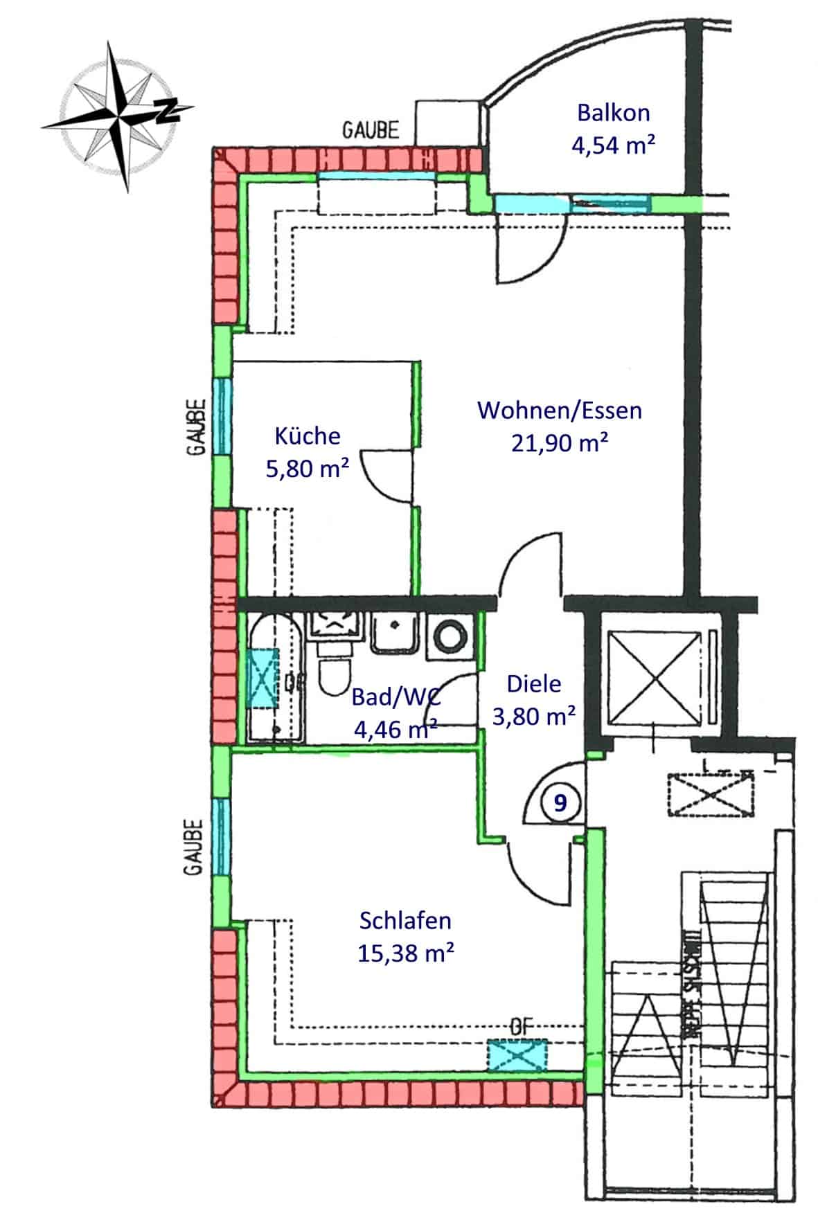 Wohnung zur Miete 447 € 2 Zimmer 54 m²<br/>Wohnfläche 4.<br/>Geschoss 01.01.2025<br/>Verfügbarkeit Hainsberger Straße 13 Löbtau-Süd (Frankenbergstr.) Dresden 01159