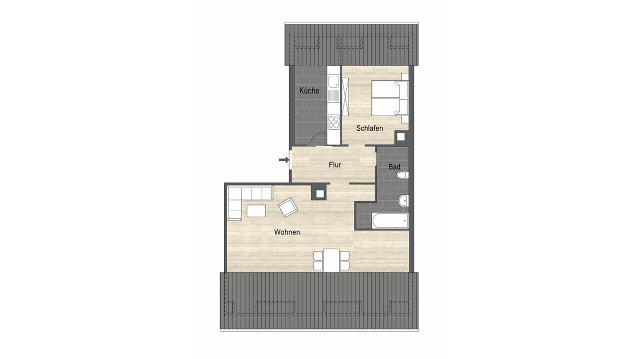 Wohnung zur Miete 870 € 2 Zimmer 65 m²<br/>Wohnfläche 5.<br/>Geschoss Perthesstraße 16 Reudnitz-Thonberg Leipzig 04317