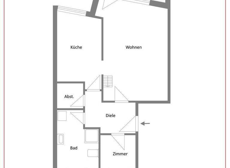 Maisonette zur Miete 1.100 € 2,5 Zimmer 77 m² 3. Geschoss frei ab 01.03.2026 Säckinger Straße 13 Laufenburg Laufenburg (Baden) 79725