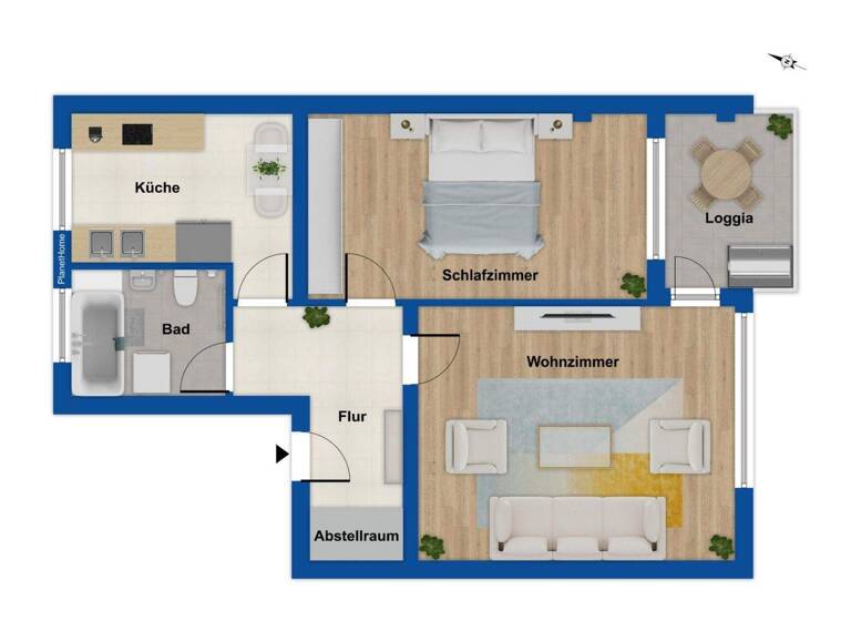 Wohnung zum Kauf 149.000 € 2 Zimmer 61,5 m² Haste Osnabrück 49090