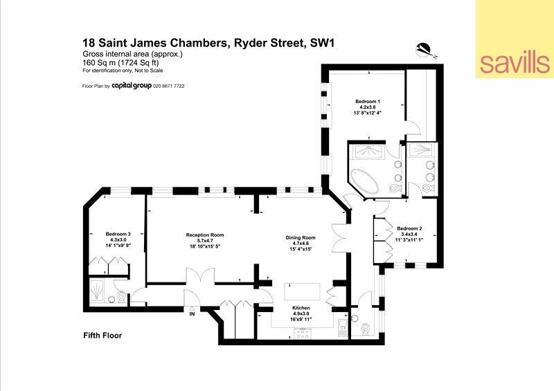 Wohnung zum Kauf provisionsfrei 4.588.350 € 4 Zimmer 160,2 m²<br/>Wohnfläche RYDER STREET City of Westminster SW1Y 6QA