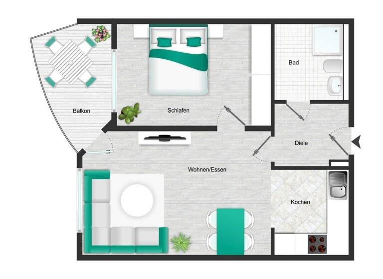 Wohnung zum Kauf 185.000 € 2 Zimmer 49,6 m² Kuppenheim 76456