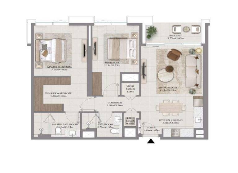 Wohnung zum Kauf - Erstbezug provisionsfrei 555.877 € 3 Zimmer 104 m² Dubai