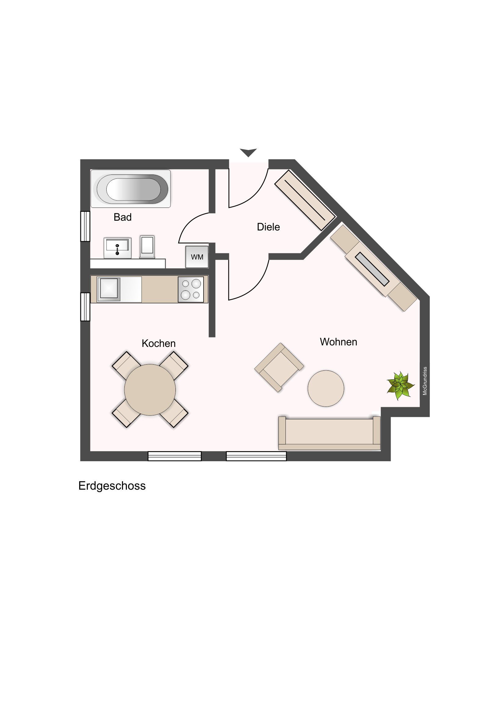 Wohnung zum Kauf 85.000 € 1 Zimmer 33,9 m²<br/>Wohnfläche EG<br/>Geschoss Möckern Leipzig 04159