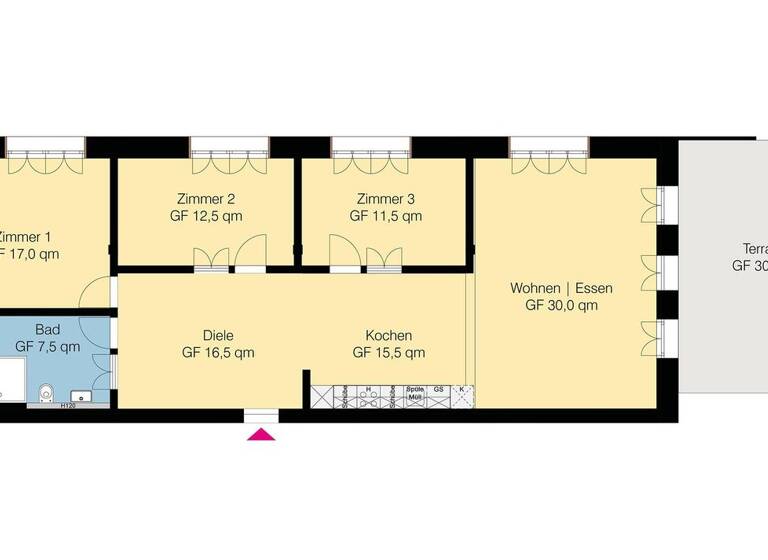 Wohnung zur Miete - Erstbezug 1.594 € 4 Zimmer 127,5 m² EG Am Küsterberg 6A Ehmen Wolfsburg 38442
