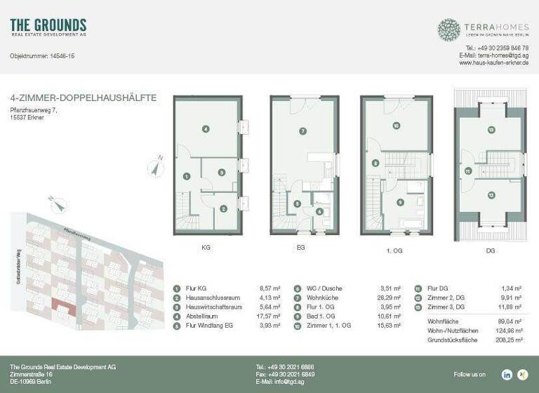 Doppelhaushälfte zur Miete - Erstbezug 1.690 € 4 Zimmer 125 m² 208 m² Grundstück frei ab 01.07.2026 Hohenbinde Erkner 15537