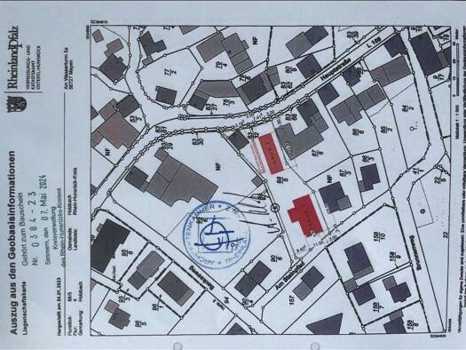Grundstück zum Kauf provisionsfrei 100.000 € 1.506 m² Grundstück Baugenehmigung vorhanden frei ab sofort Am Steinpfad 5 Holzbach 55469