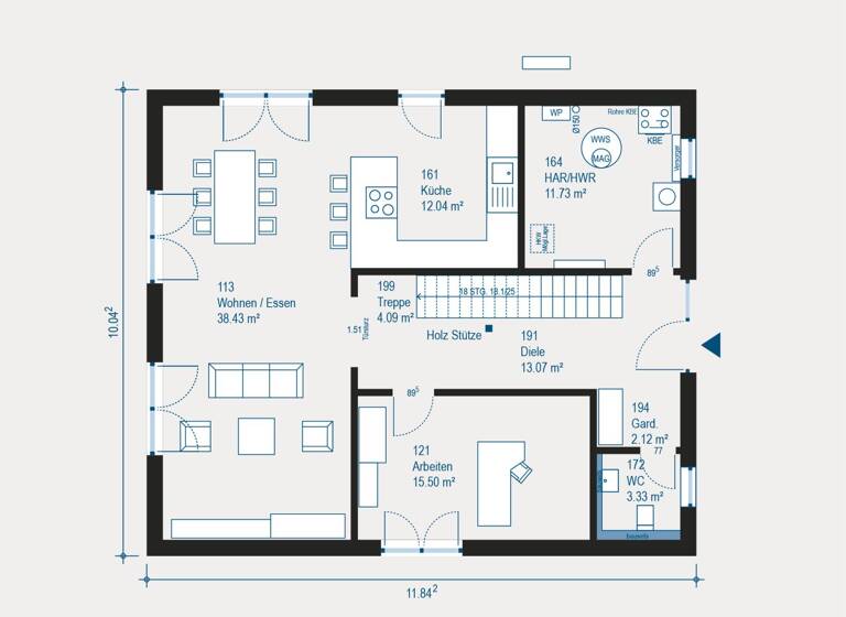 Einfamilienhaus zum Kauf 499.849 € 5 Zimmer 197 m² 460 m² Grundstück Bredeney Essen 45133