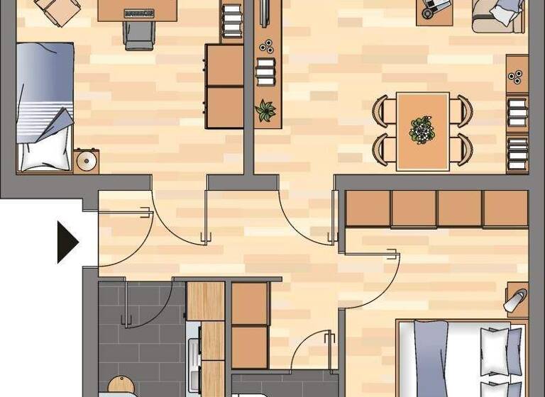 Wohnung zur Miete 509 € 3 Zimmer 62,5 m² 3. Geschoss An der Emsbrücke 28 Leerort Leer 26789