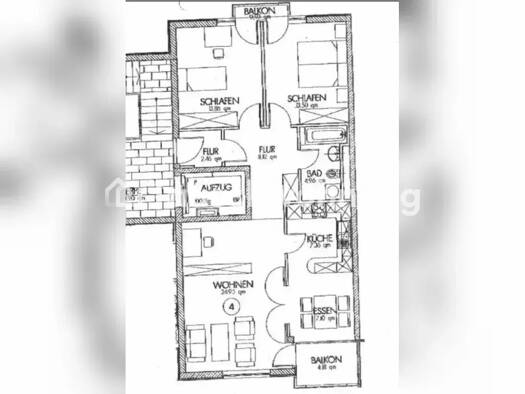 Wohnung zur Miete Tauschwohnung 640 € 3 Zimmer 84 m² 2. Geschoss Neulindenau Alt-West 04179