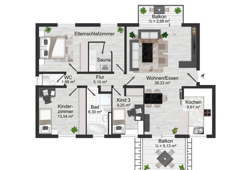 Wohnung zum Kauf 399.500 € 5 Zimmer 116 m² 1. Geschoss Schweinheim Aschaffenburg 63743