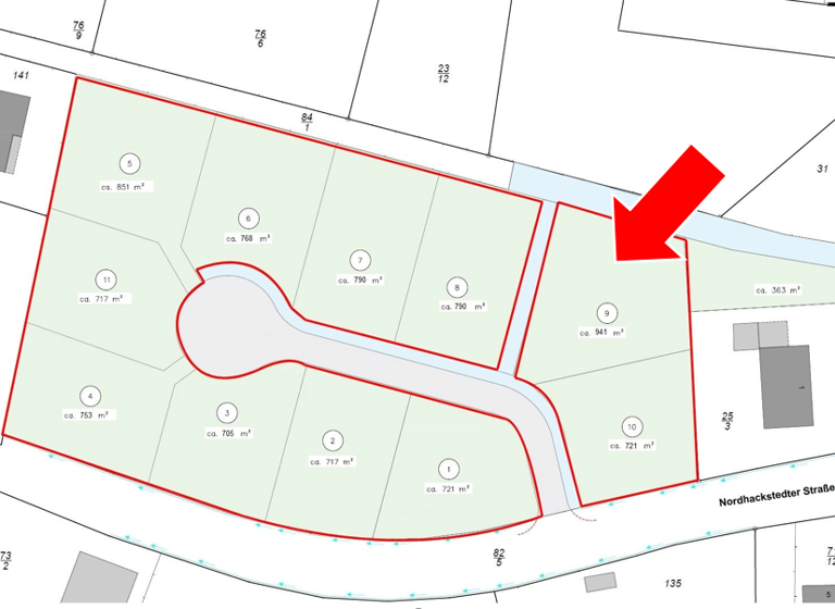 Grundstück zum Kauf 89.400 € 941 m² Grundstück Kleinwiehe Lindewitt 24969