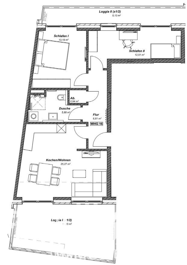 Wohnung zur Miete 865 € 3 Zimmer 82,4 m²<br/>Wohnfläche Stadtkern Haren 49733