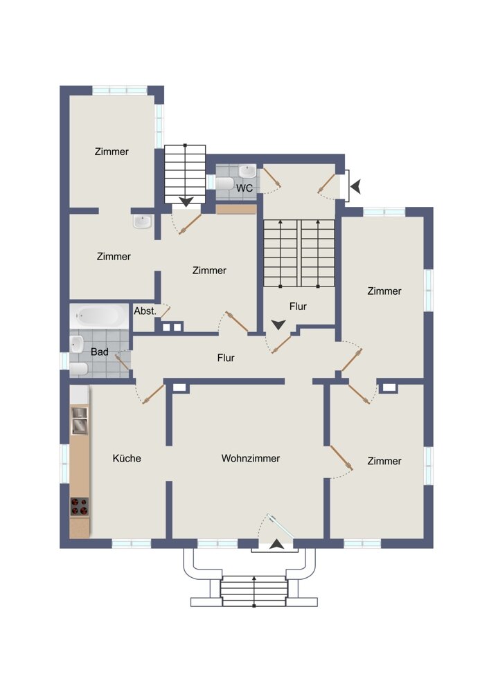 Wohnung zur Miete 1.950 € 5 Zimmer 111 m²<br/>Wohnfläche EG<br/>Geschoss Sooderstraße Wiesbaden / Sonnenberg 65191