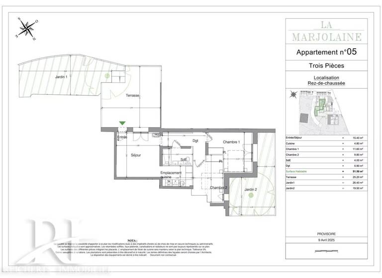 Wohnung zum Kauf 320.000 € 51 m² Grand'Piece-Les Plaines Mouans-Sartoux 06370