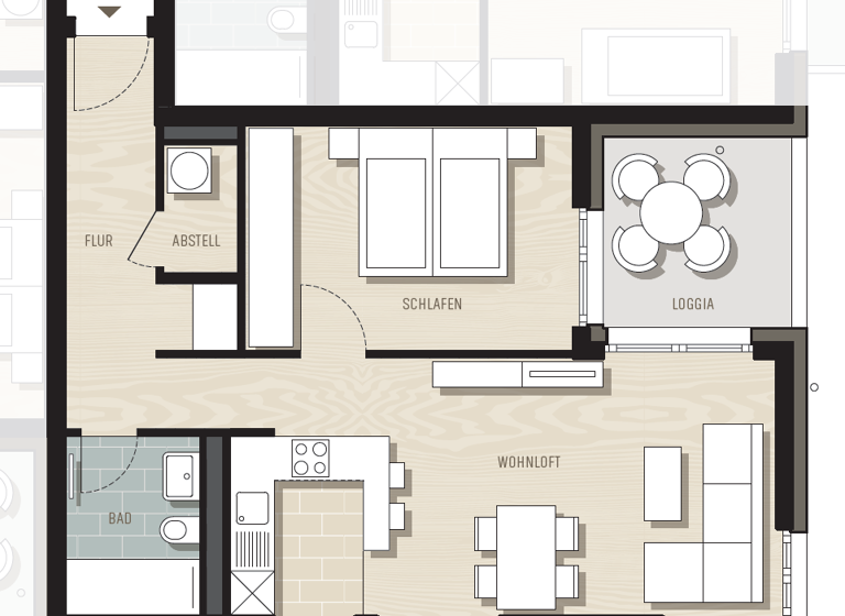 Wohnung zum Kauf - Erstbezug provisionsfrei 268.000 € 2 Zimmer 56,8 m² 1. Geschoss Cotta Dresden 01157