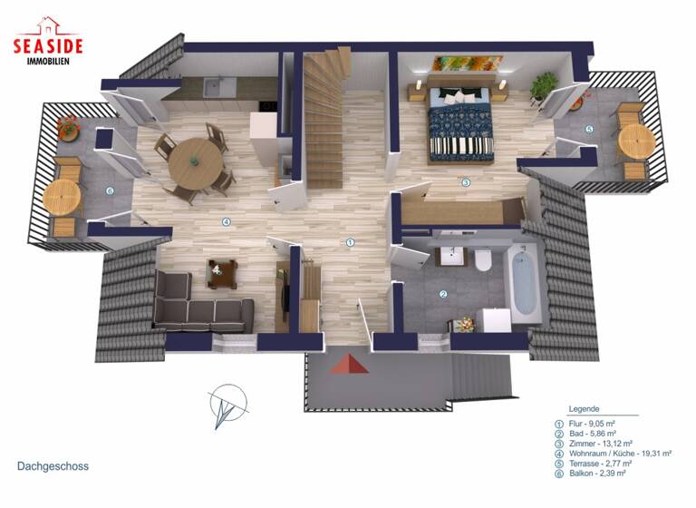 Wohnung zum Kauf provisionsfrei 350.000 € 3 Zimmer 64 m² 2. Geschoss Börgerende Börgerende-Rethwisch 18211