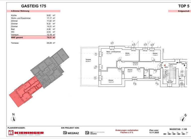 Wohnung zum Kauf 318.040 € 4 Zimmer 79,5 m² EG Gasteig Bad Aussee 8990