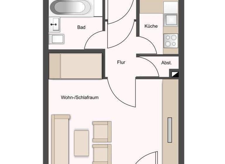 Studio zum Kauf 127.000 € 1 Zimmer 36,5 m² EG frei ab sofort Eibach Nürnberg 90451
