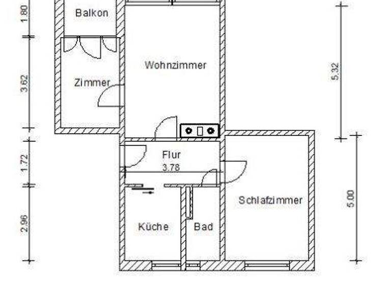 Wohnung zur Miete 446 € 3 Zimmer 64,6 m² 5. Geschoss Pappelallee 18 Alte Neustadt Magdeburg 39106