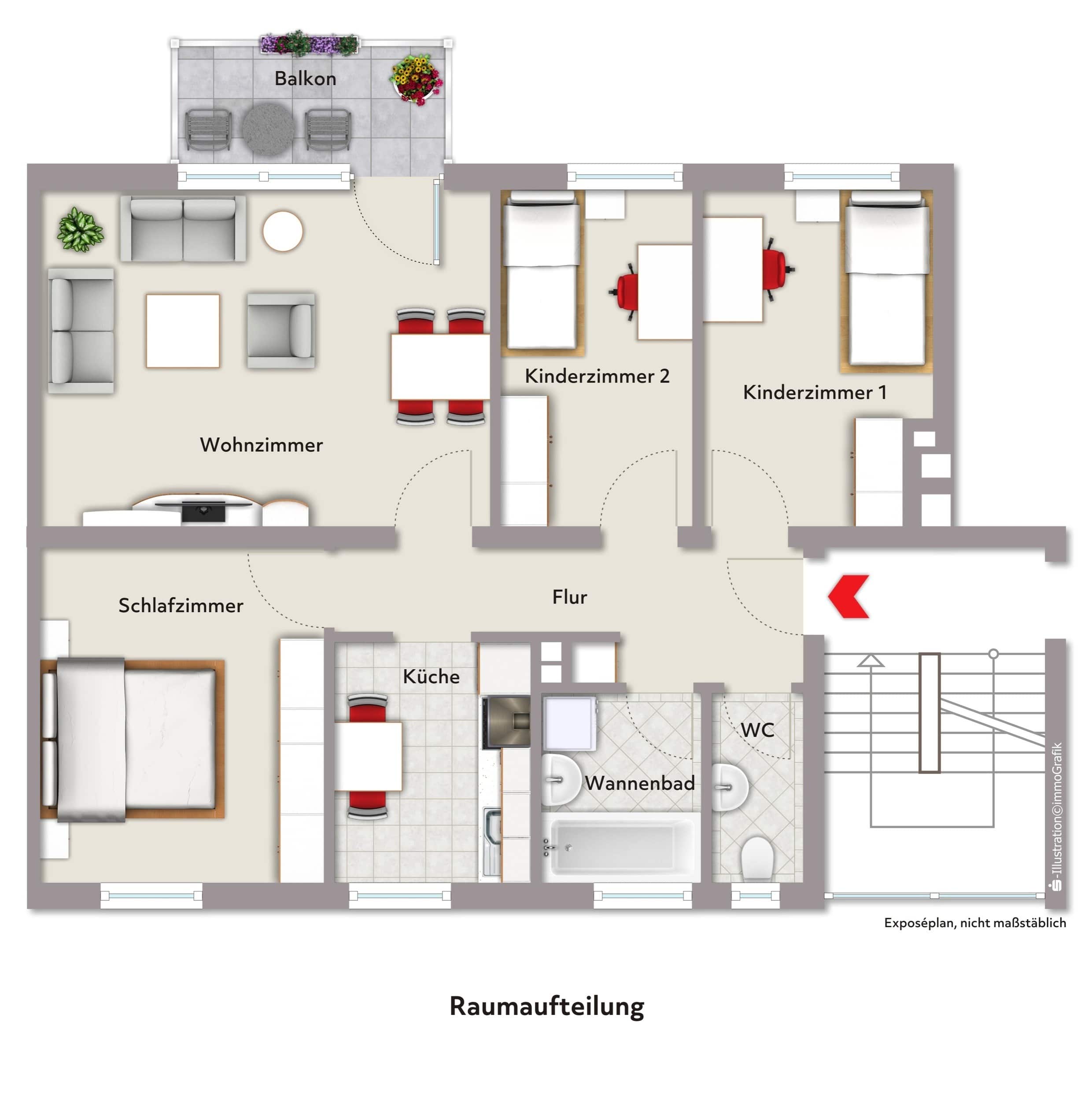 Wohnung zum Kauf 116.000 € 4 Zimmer 76,3 m²<br/>Wohnfläche Mastbrook Rendsburg 24768