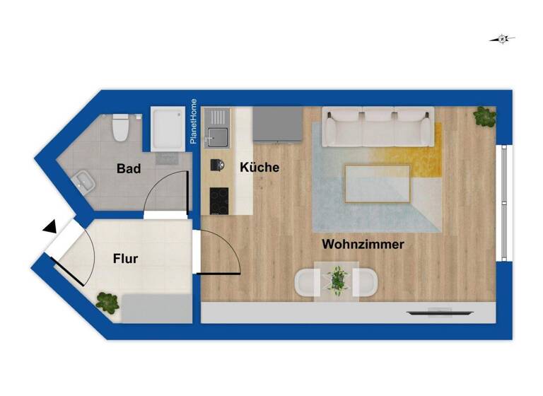 Studio zum Kauf 120.000 € 1 Zimmer 31,5 m² 1. Geschoss Scharnhauser Park Ostfildern 73760